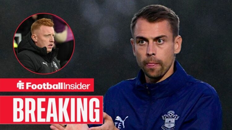 Tonda Eckert managing Southampton Under-21s, with Will Still in a circular inset