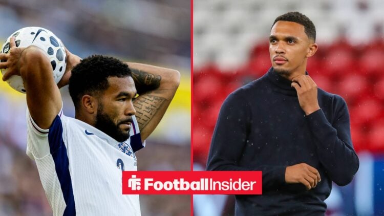 Split image of Trent Alexander-Arnold and Reece James