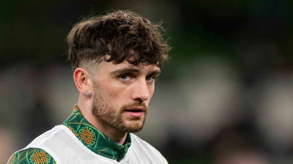 Troy Parrott looking focused