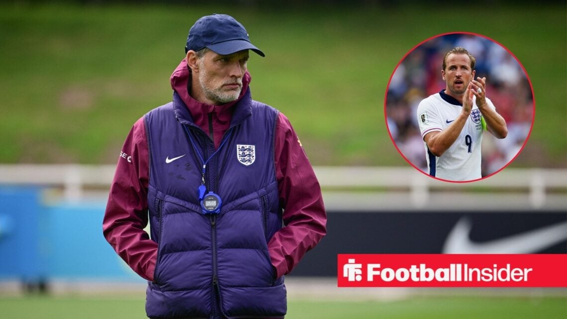 England boss Thomas Tuchel with Harry Kane clapping inset