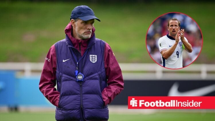 England boss Thomas Tuchel with Harry Kane clapping inset