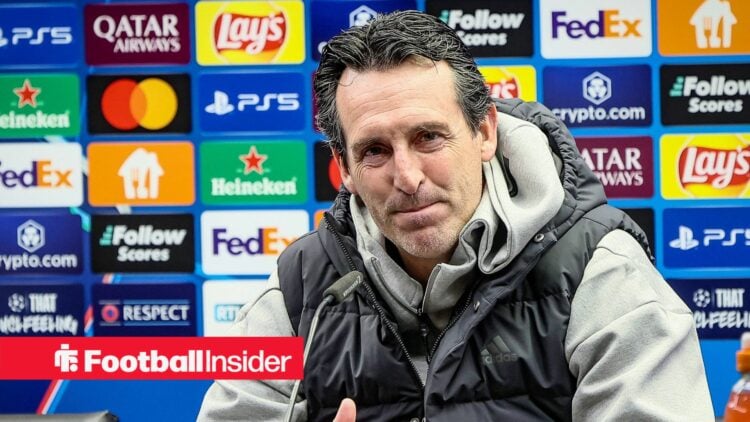 Unai Emery in a press conference for Aston Villa