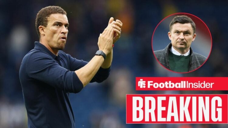 Valerian Ismael clapping, Paul Heckingbottom in a circular inset