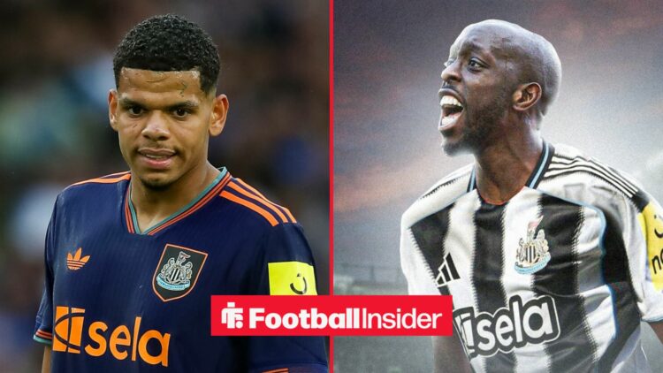 Will Osula and Yoane Wissa in action for Newcastle