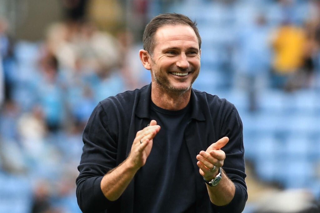 Coventry City manager Frank Lampard applauds after a game.