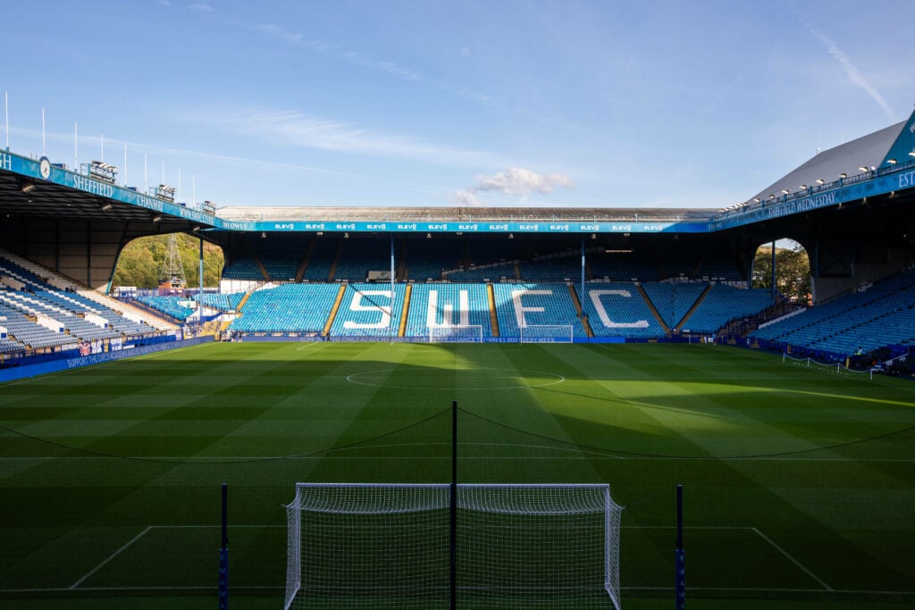 A shot of Sheffield Wednesday's Hillsborough home, taken from the Leppings Lane end.