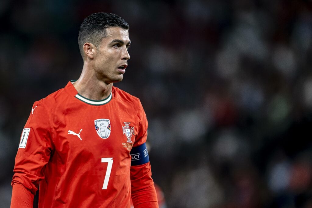 Cristiano Ronaldo in action for Portugal
