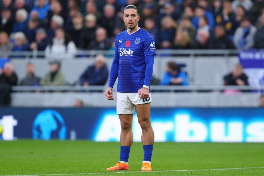 Jack Grealish looking focused for Everton