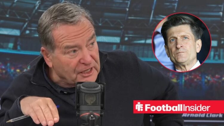 talkSPORT presenter Jeff Stelling with Crystal Palace chairman Steve Parish inset