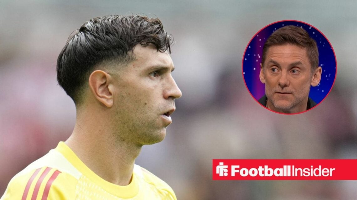 Aston Villa goalkeeper Emi Martinez with Rob Green inset