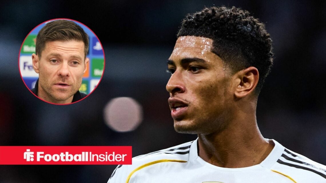 Real Madrid midfielder Jude Bellingham with Xabi Alonso inset