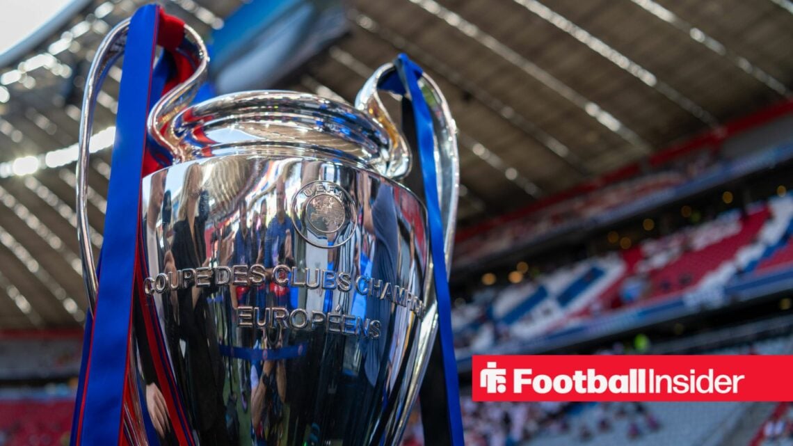The Champions League trophy in Paris