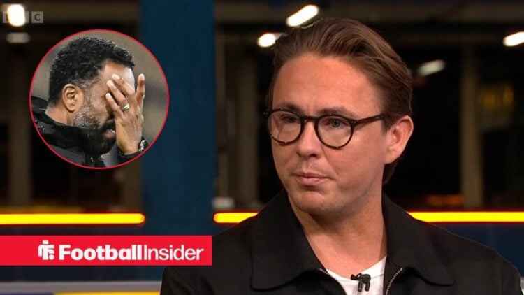 Former Celtic midfielder Scott Allan with Wilfried Nancy covers his eyes inset