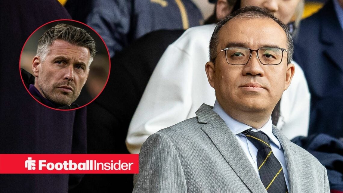 Wolves chairman Jeff Shi with Rob Edwards inset