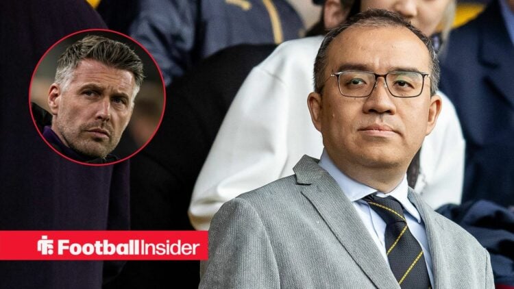 Wolves chairman Jeff Shi with Rob Edwards inset