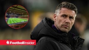 Rob Edwards looking at Molineux in circle