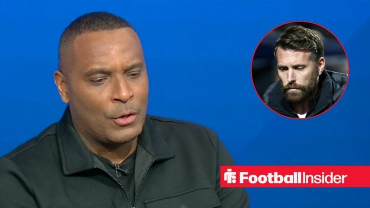 Clinton Morrison looking at Rob Edwards in circle