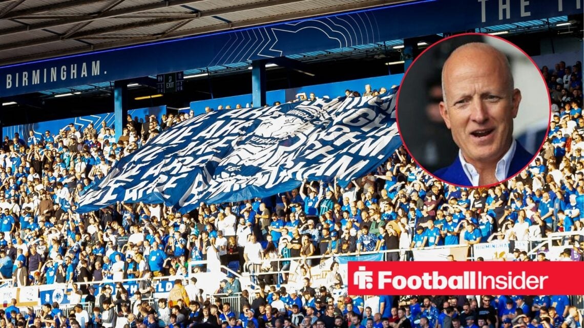 Birmingham City fans with Tom Wagner in circle