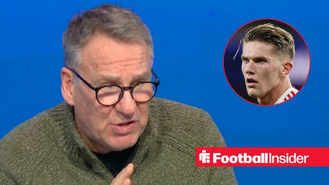 Pundit Paul Merson with Arsenal striker Viktor Gyokeres inset