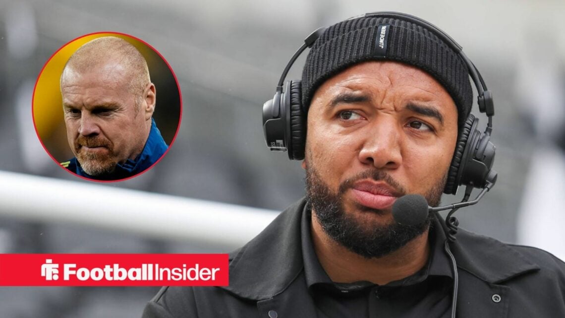 Premier League pundit Troy Deeney with Nottingham Forest manager Sean Dyche inset