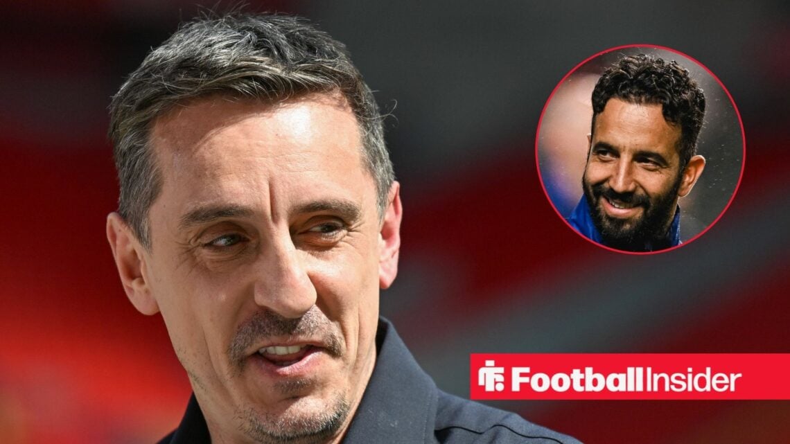 Former Manchester United defender Gary Neville with Ruben Amorim inset