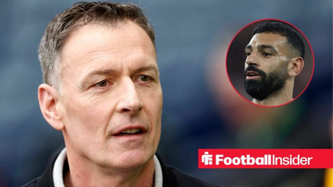 Pundit Chris Sutton and Liverpool winger Mohamed Salah inset
