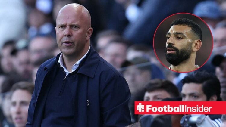 Liverpool manager Arne Slot with Mohamed Salah inset