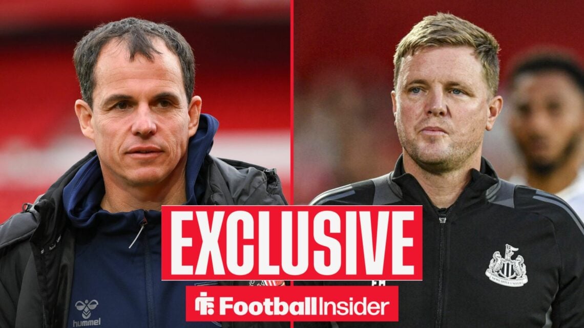 Sunderland manager Regis Le Bris and Newcastle United manager Eddie Howe