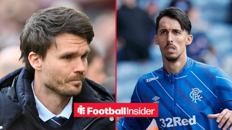 Danny Rohl looking at Bojan Miovski on right