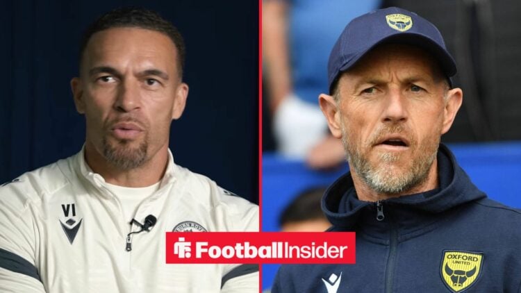 Blackburn Rovers manager Valerian Ismael with Oxford United manager Gary Rowett