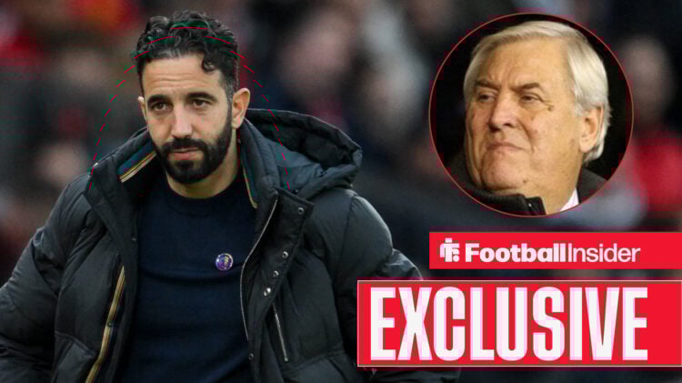 Manchester United manager Ruben Amorim with former PGMOL head Keith Hackett inset