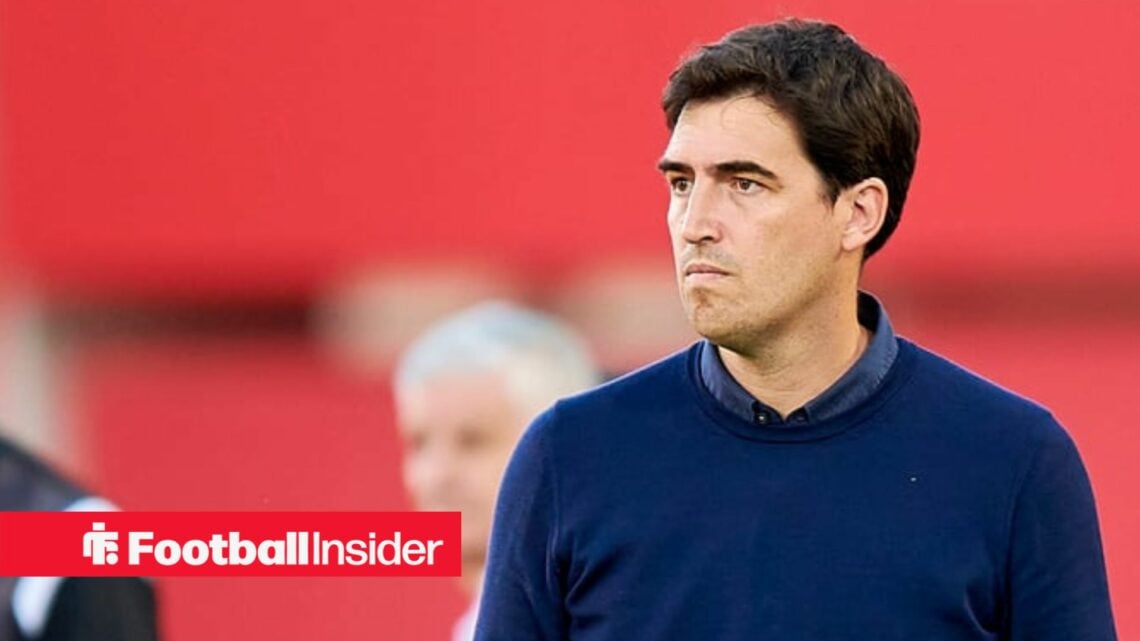 Andoni Iraola on the sidelines