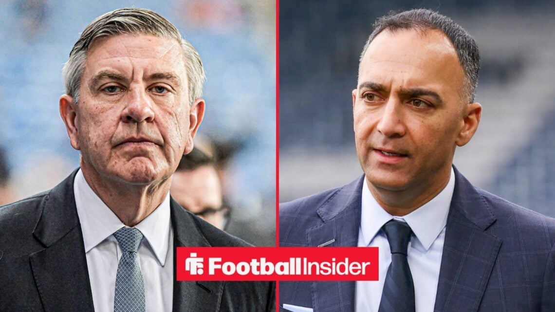 Andrew Cavenagh looking concerned alongside Paraag Marathe looking serious