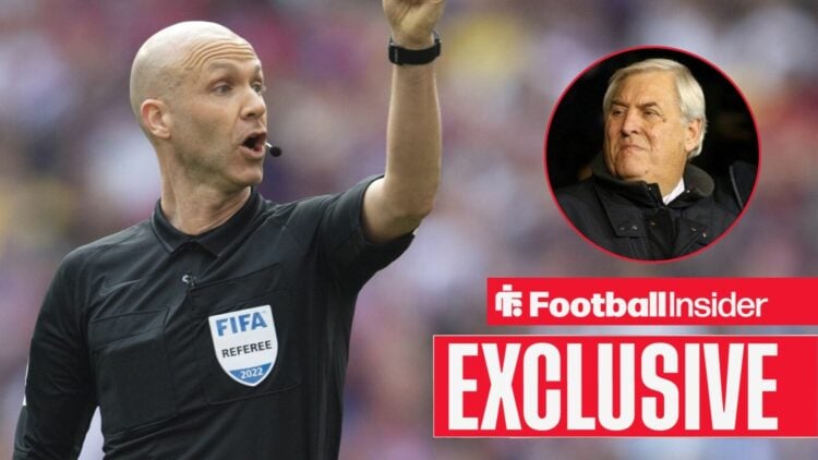 Anthony Taylor as referee, Keith Hackett in a circular inset