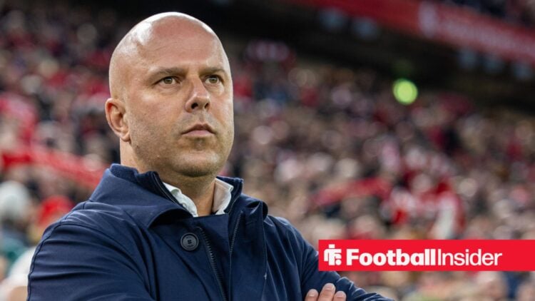 Arne Slot on the sidelines at Anfield