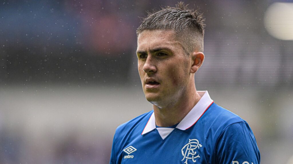 Bailey Rice looking serious for Rangers