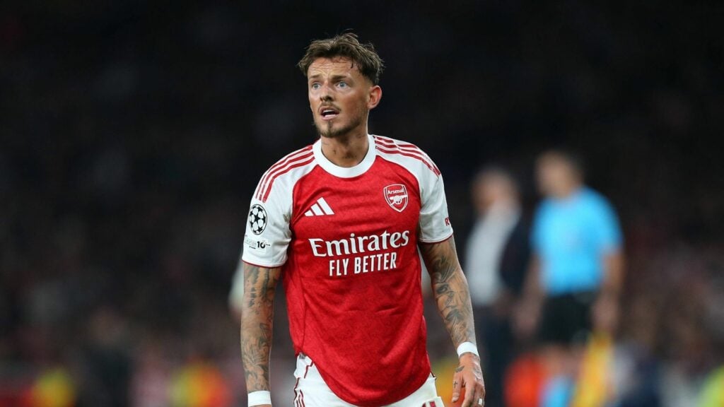 Ben White in action for Arsenal