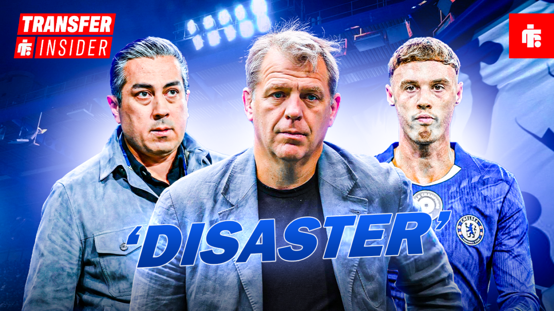 Chelsea owners Todd Boehly and Behdad Eghbali and Cole Palmer look upset