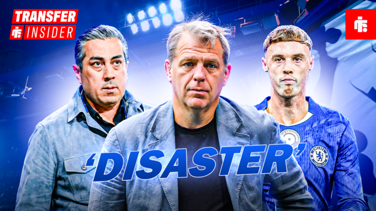 Chelsea owners Todd Boehly and Behdad Eghbali and Cole Palmer look upset