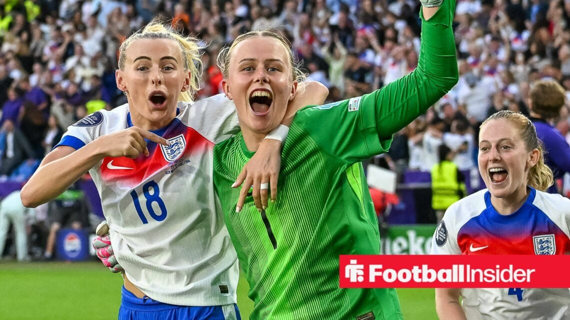 Chloe Kelly and Hannah Hampton