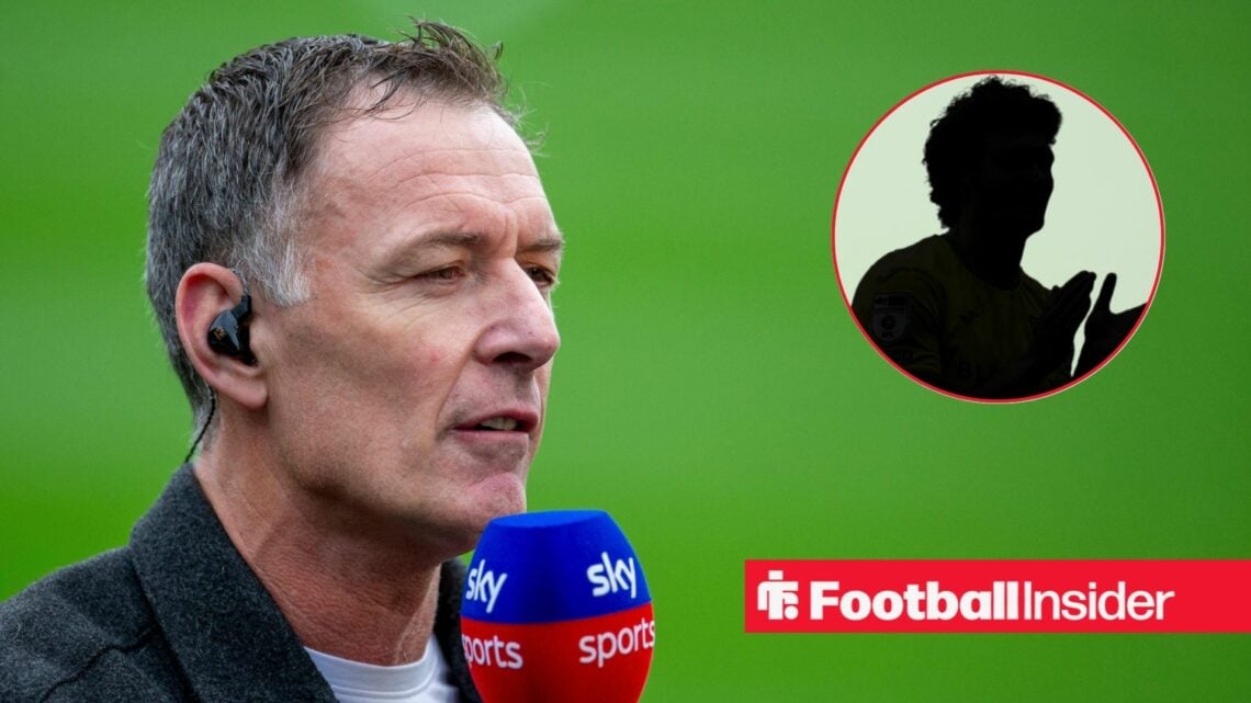 Chris Sutton speaking on Sky Sports, Josh Sargent's silhouette in a circular inset