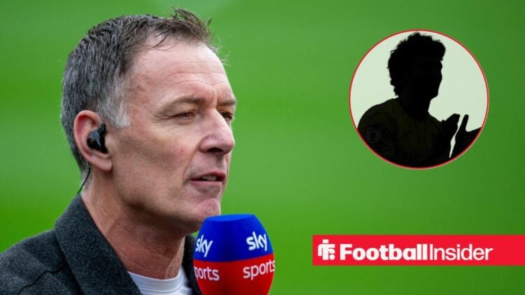 Chris Sutton speaking on Sky Sports, Josh Sargent's silhouette in a circular inset