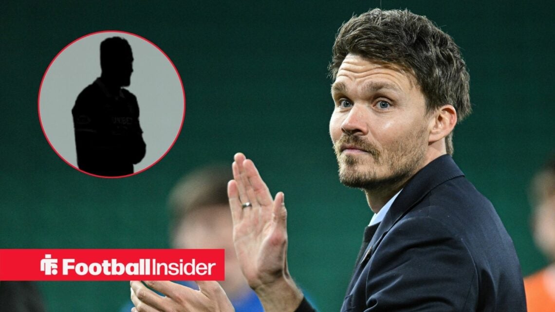 Danny Rohl clapping, Nedim Bajrami's silhouette in a circular inset