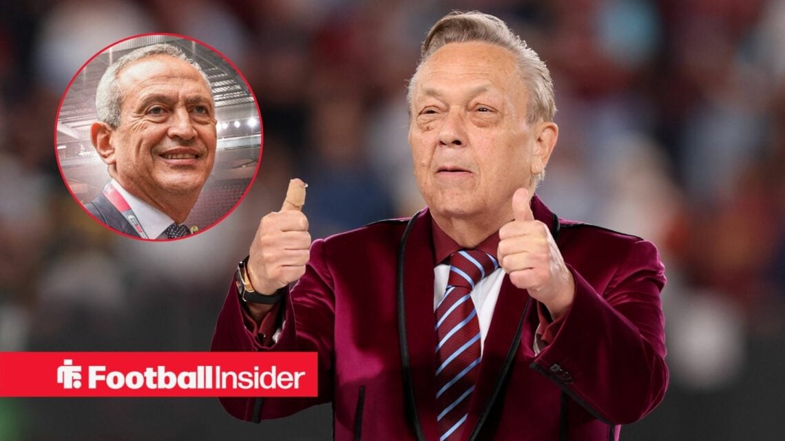 West Ham co-owner David Sullivan with Nassef Sawiris included in a circular inset