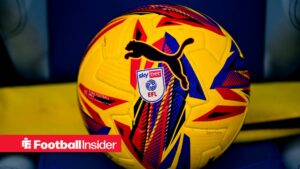 A close-up image of the EFL's yellow winter match ball.