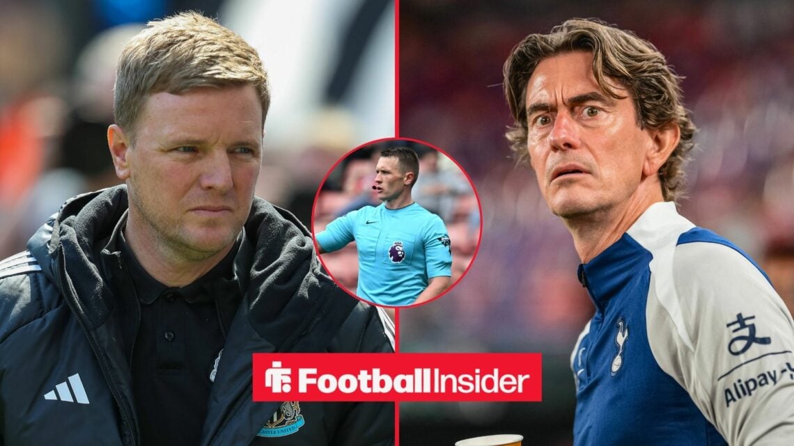 Eddie Howe and Thomas Tuchel side-by-side, Thomas Bramall in a circular inset