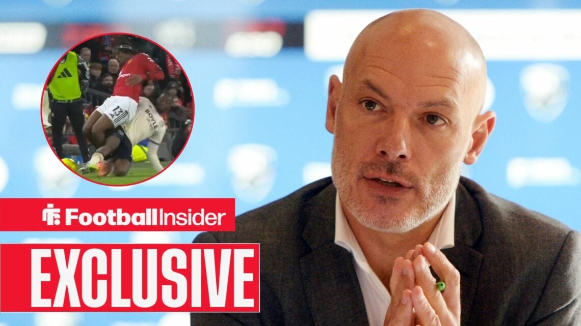 Howard Webb, head of PGMOL, Aaron Wan-Bissaka's challenge in a circular inset