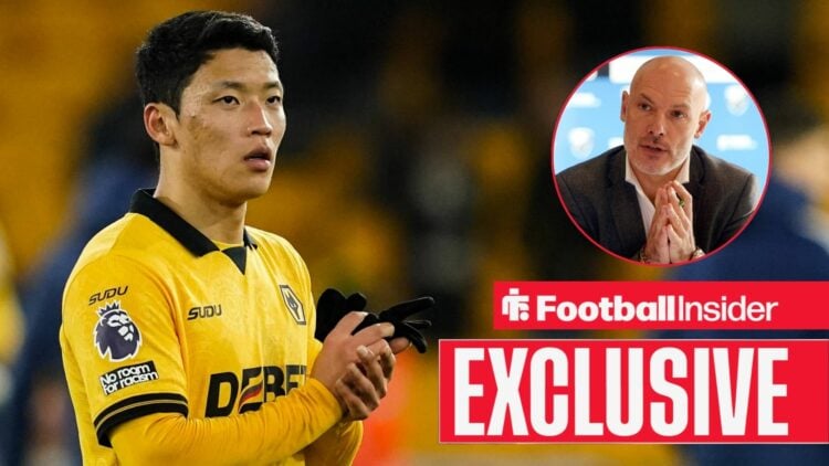 Hwang Hee-Chan clapping, Howard Webb in a circular inset