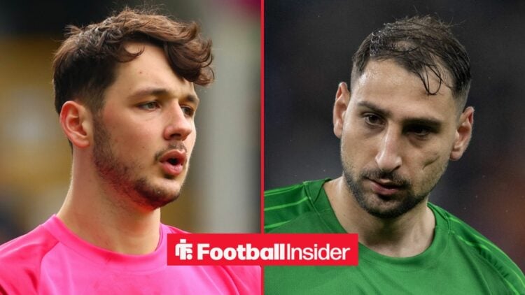 James Trafford and Gianluigi Donnarumma at Man City