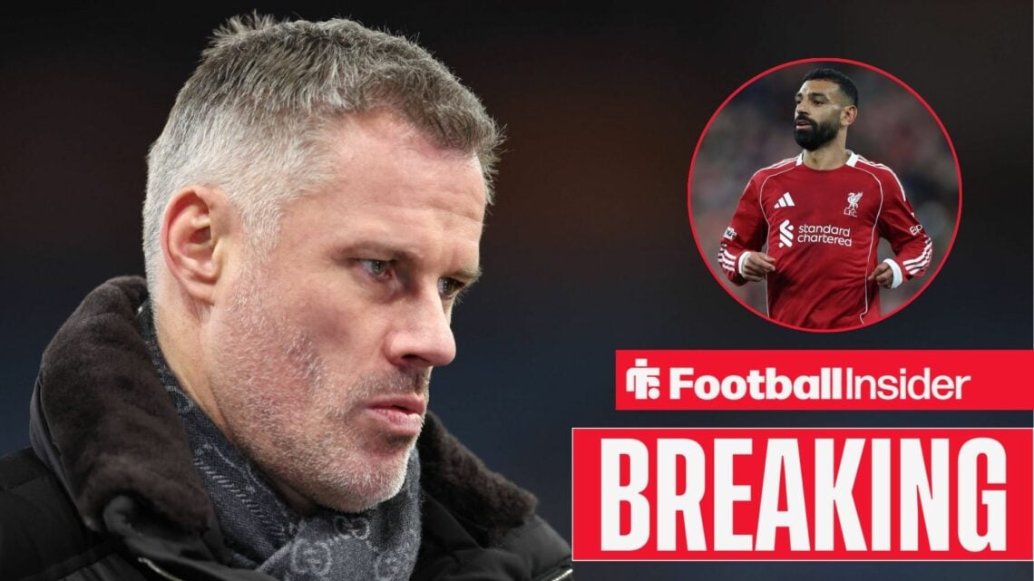 Jamie Carragher on punditry, Mohamed Salah in a circular inset